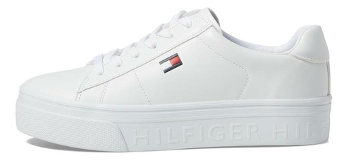 Tenis Tommy Bueri Blanco De Plataforma 100% Original De Dama