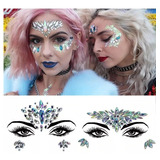 Adesivo Strass Facial Joia P/ O Rosto 3d Maquiagem Carnaval