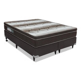 Cama Box E Colchão Light Ortopédico Queen (158x198)- Ortobom Cor Marrom