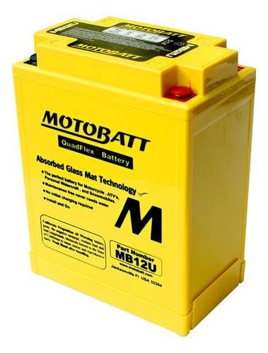 Bateria Motobatt Quadflex 12v 15 Ah Mb12u 12n12-4a Yb12a-a