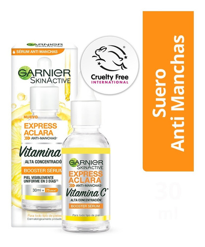 Garnier Vitamina C Serum Antimanchas Express Aclara 30 Ml