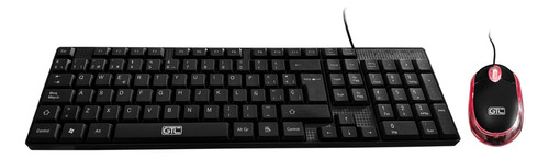 Kit Teclado Standar Gtc Slim Ergonómico + Mouse Luminoso Gtc