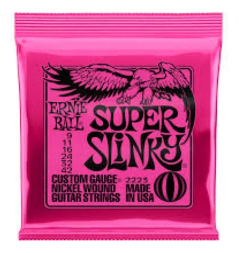 Cuerdas Ernie Ball Guitarra Eléctrica 9-42 Super Slinky 2223