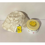 Gorro Bucket Gabardina Estampada Smiley Original