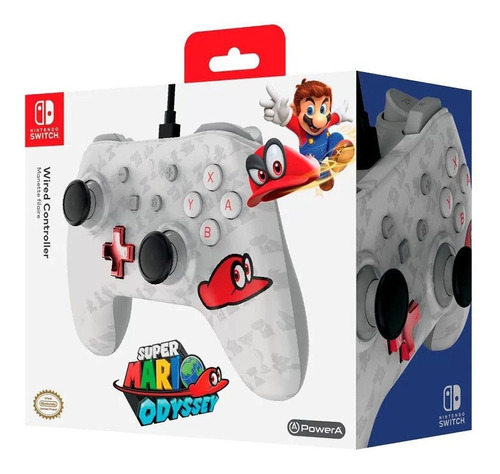 Controle Powera Nintendo Switch Mario Odyssei 