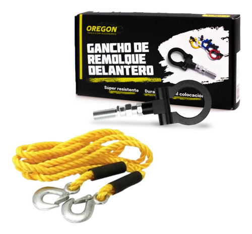 Kit Remolque Gancho Delantero + Linga 1500kg Autos Reforzado