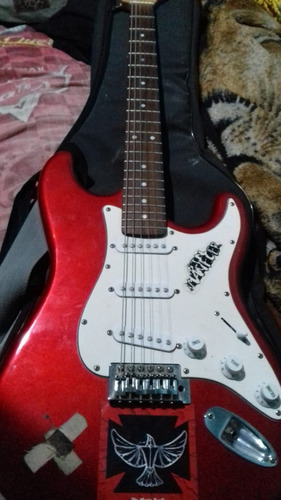 Guitarra Eléctrica Leonard Le362 Stratocaster Metallic Red