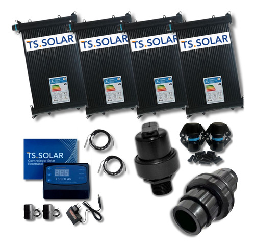 Kit Aquecedor Solar P/ Piscina 13.000l Completo 11 Placas 3m