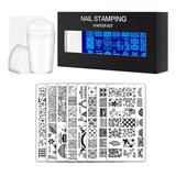 10 Pcs/set Clear Silicone Nail Stamping Plates