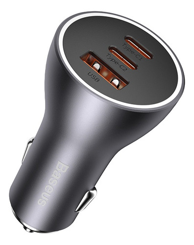 Carregador Veicular Turbo 65w Baseus 1usb + 2tipo C