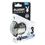 3 Condones De Látex Playboy Classic Lubricados