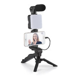 Kit De Vlogging Micrófono De Filmación TriPod Light Live