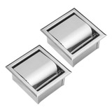 2 X Soporte Empotrado For Papel Higiénico De Pared De Acero