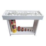 Mesa Bioetanol Con Quemador 50 Cm 63x22x45 Económica Blanca