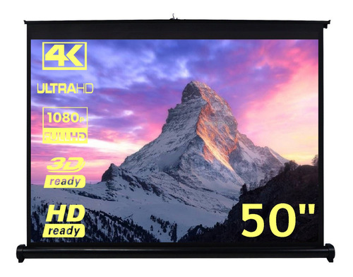 Pantalla Proyeccion 50'', Portatil Plegable Estuche, Hd 16:9