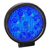 Faro Led Auxiliar 27w 9 Led Color Azul 12/24v 4x4 Off Road