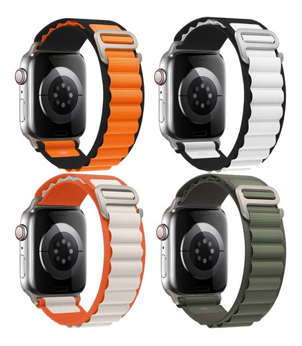 4 Correas Para Apple Watch Series Ultra 8 7 Se 5 Alpine Loop