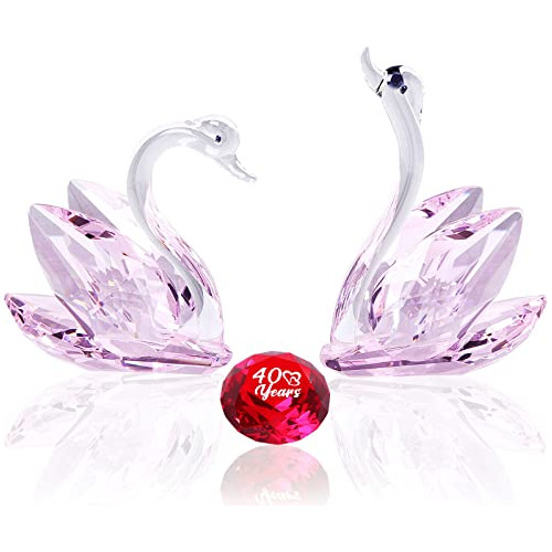 Regalos De Aniversario De Cristal De Cisne Parejas 40º...