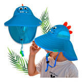 Sombrero Infantil Azul Gorro Protección Solar Ajustable Niño