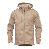 Campera Softshell Táctica Abrigada Capucha Arena Alcatraz