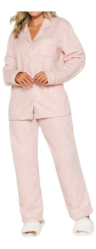 Conjunto Pijama Feminino Anna Kock Fleece Rose - Ak0003