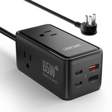 Cargador Usb C De 65 W 3ca+2 Usb C (pd 65w) +2 Usb (negro)