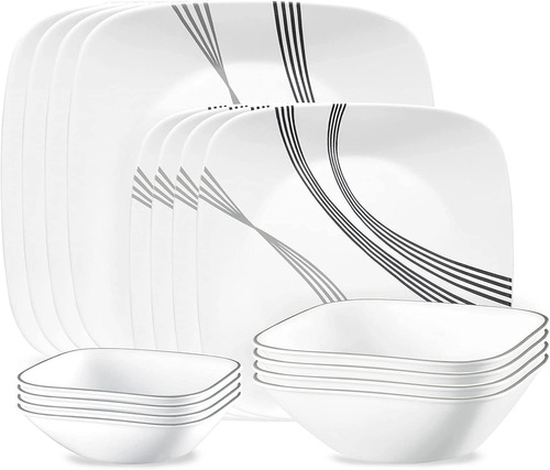 Set Vajilla Corelle Urban Arc 16 Piezas Blanco