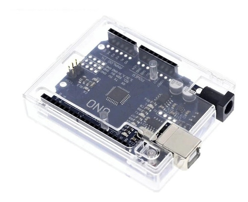 Placa Uno R3 Para Desenvolvimento Arduino C/ Cabo E Case