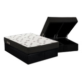 Cama Box Baú Queen: Colchão Espuma Ortobom D45 Light Saúde 