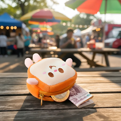 Mini Bolso Hamburguesas Papas Peluche Llavero Monedero