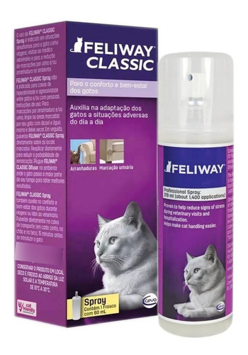 Feliway Spray 60ml Feromonio Controlador De Stress Felino