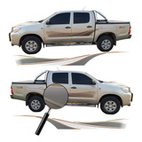 Franjas Grafica Laterales Toyota Hilux 2009 Calcomania Promo