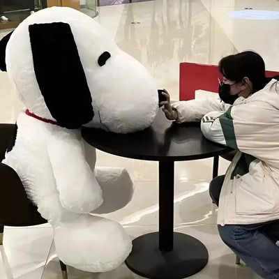 Peluche El Perro Snoopy Pachon 82cm Jumbo Gigante Grande Blanco