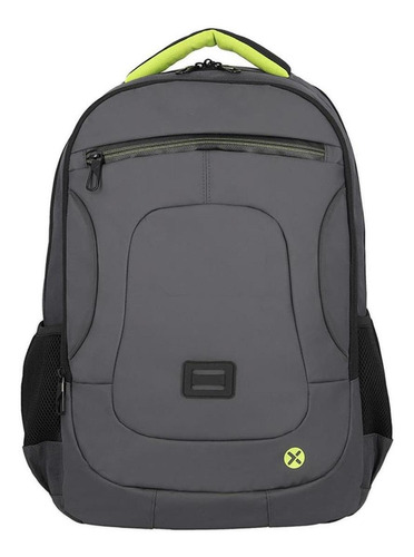 Mochila Xtrem Gamma Verde Color Gris Diseño De La Tela Liso