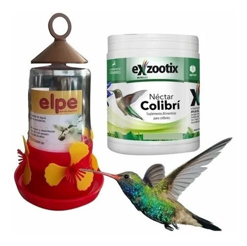 Alimento Nectar Picaflor Colibri Exzootix Bebedero Jardin