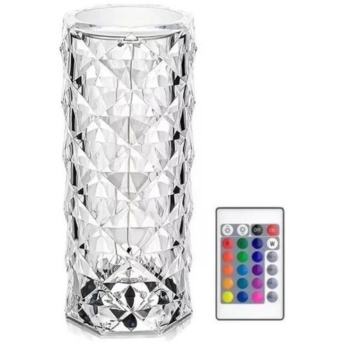 Lampara  Mesa Tactil Recargable Tipo Diamante Multicolor 