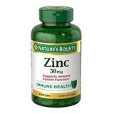 Natures Bounty Zinc 50mg Alta Potencia Inmunidad Salud 400 Sabor N/a