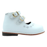 Zapato Semi Ortopédico Niña Piel Blanco(12-17.5) S903 Os01cu