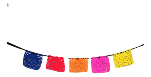 Guia De Papel Picado En Crochet - Reusable Tejido Color Colores Craneo