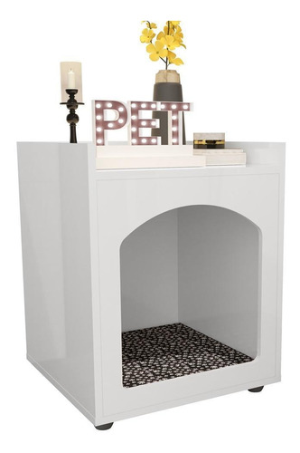 Mesa De Cabeceira Casinha De Cachorro/gato Pet Branco