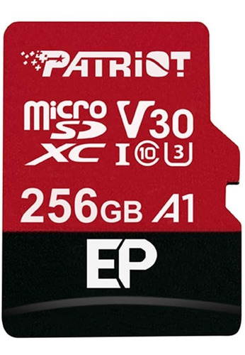 Cartão De Memória Micro Sd Patriot 256gb A1/v30/u3 4k