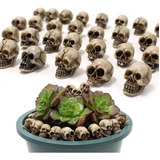 20 Piezas De Mini Calaveras De Halloween, Decoración De Cala