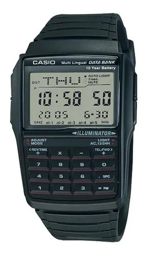Relógio Casio Data Bank Masculino Calculadora Dbc-32-1adf
