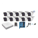 Kit 10 Camaras Hilook 1080p 2 Mpx Cctv 2tb Dvr 16 Ch 