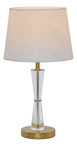 Abajur De Cristal Dourado 56cm