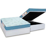 Cama Baú Casal: Colchão D45 Castor Sleep Max+box Crc Couran