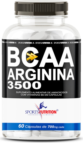 Bcaa 3500 Com Vasodilatador Argina Extra Forte Bcaa Com Vasodilatador - 60 Cápsulas