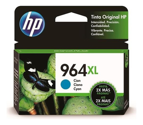 Cartucho De Tinta Hp 964xl Cian Original 3ja54al