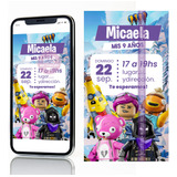 Invitación Tarjeta Digital Fortnite Lego Cumpleaños Whatsapp