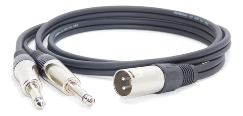  Cable Canon Xlr Macho  A 2 Plug Mono L Y R 1,2mts Hamc